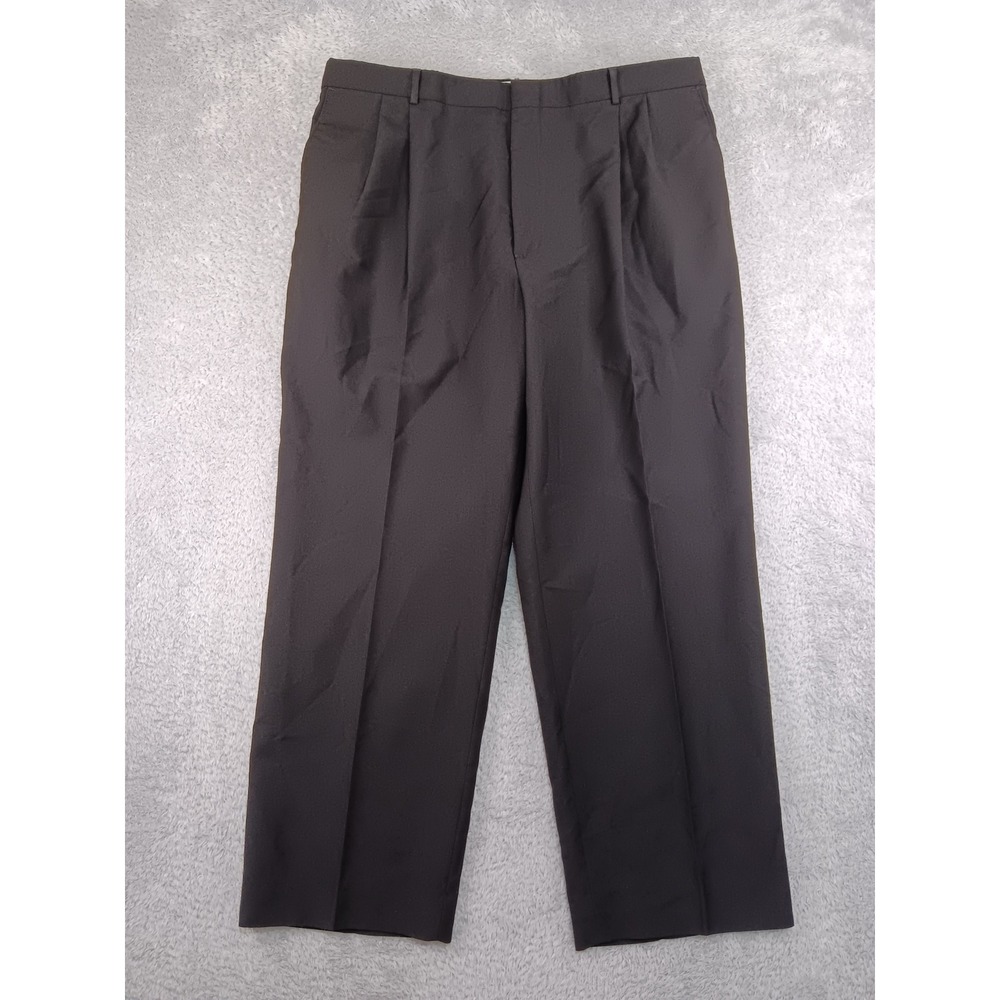 Levi's Dress Pants Men 38x30 (Tag 40x32) Black Travelers Wool Blend Pleated